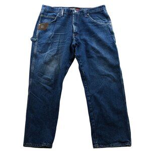 Wrangler Riggs Workwear Men's Jeans Size 38x30 Straight Carpenter Blue Denim